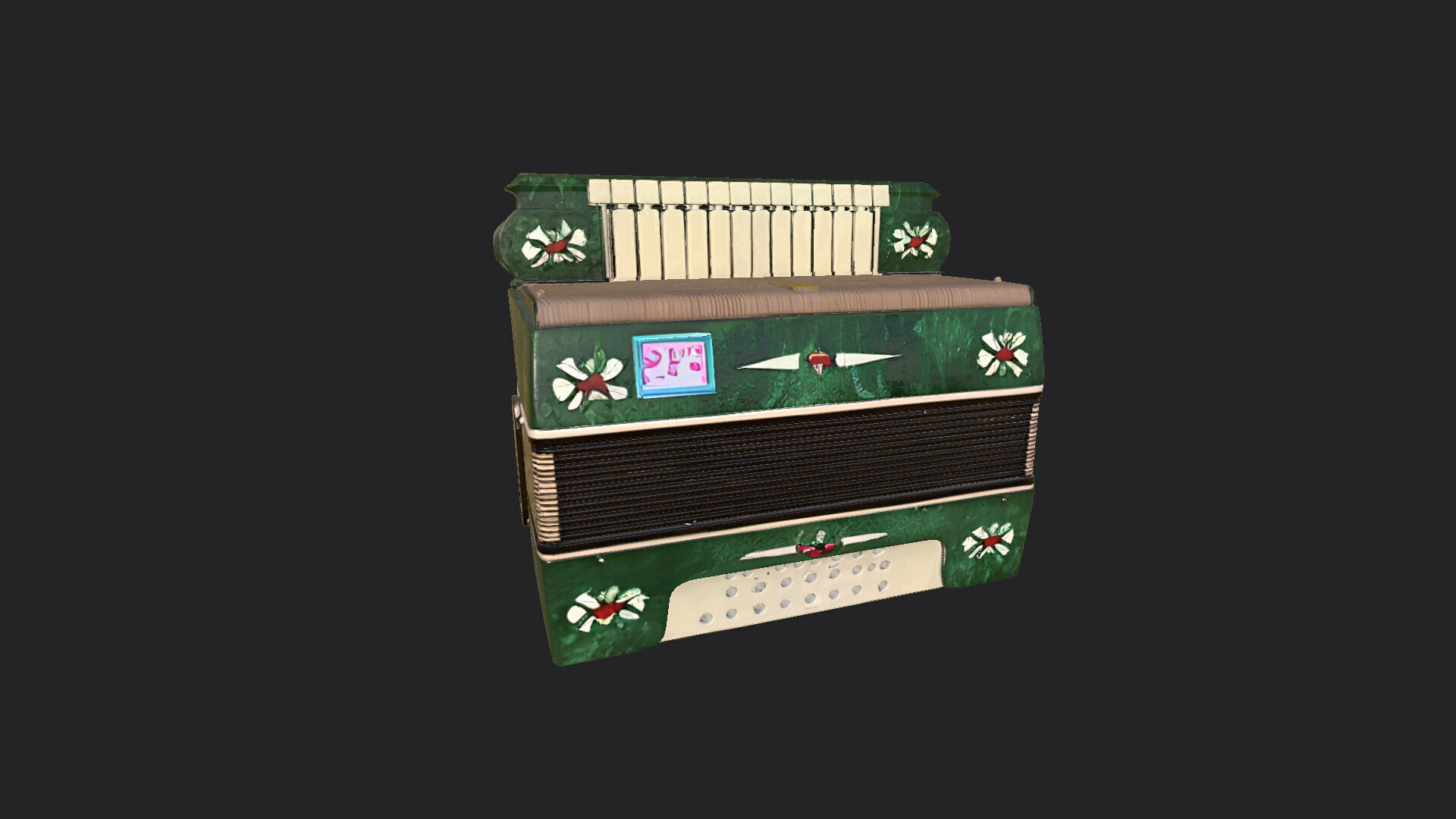 Accordion3D Model 006 Low-poly 3D model_1
