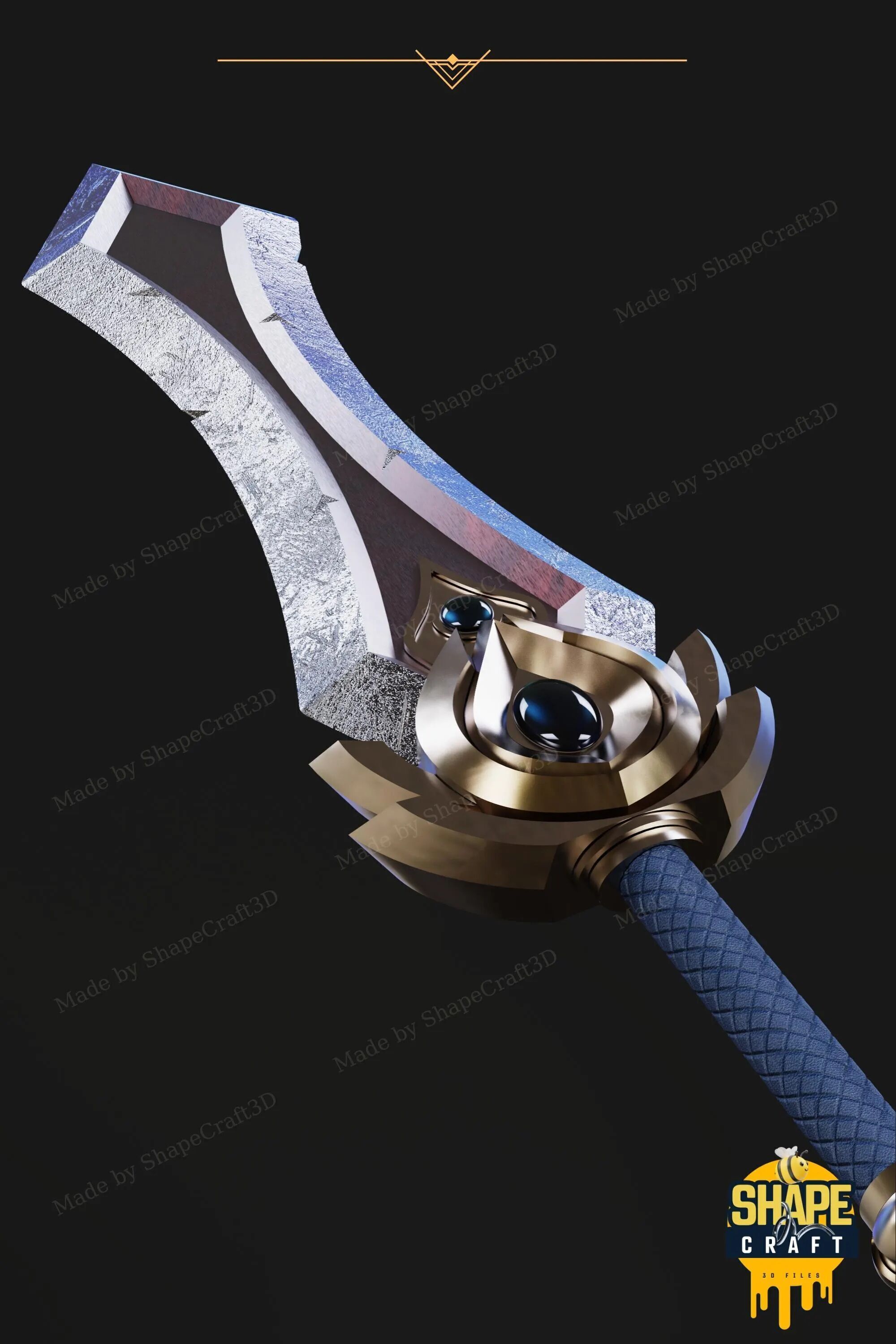Garen Sword from League of Legends STL File 3D print model_5