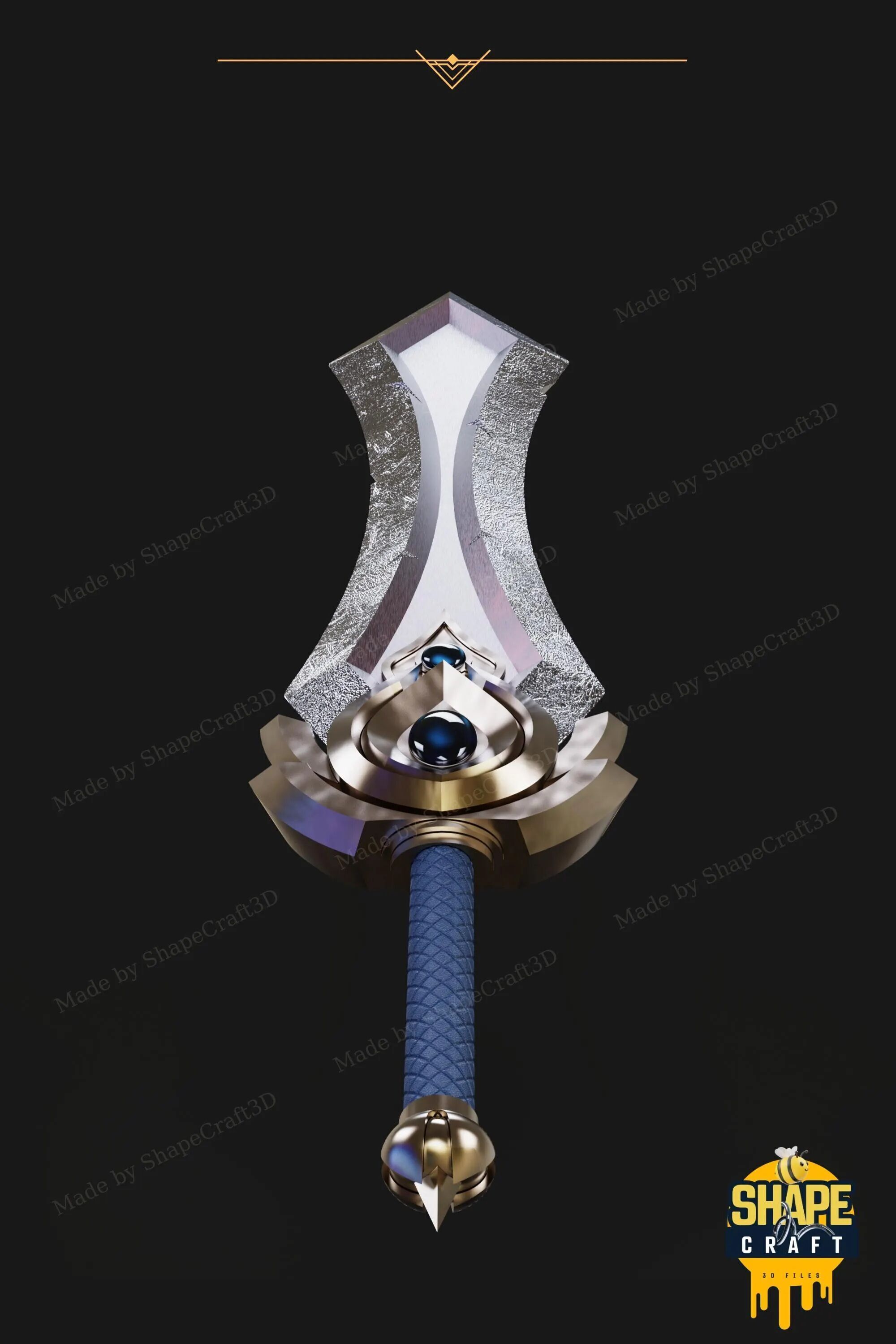 Garen Sword from League of Legends STL File 3D print model_8