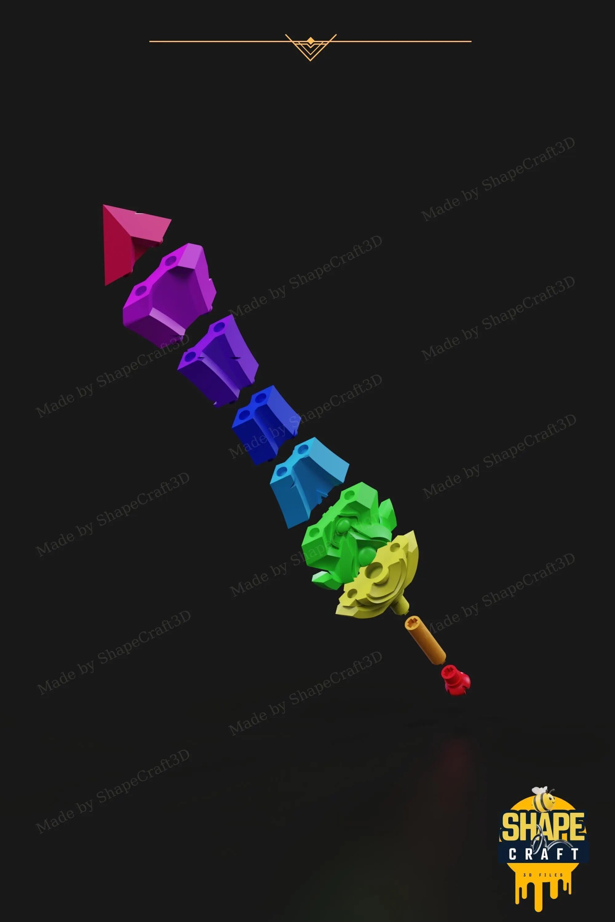 Garen Sword from League of Legends STL File 3D print model_9