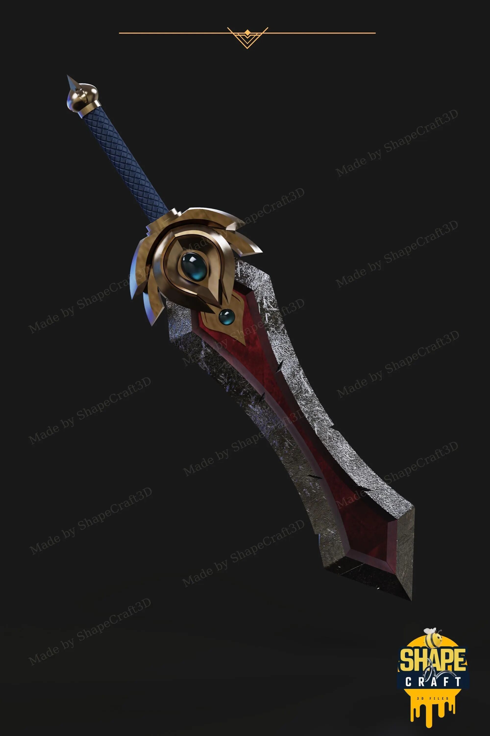 Garen Sword from League of Legends STL File 3D print model_2