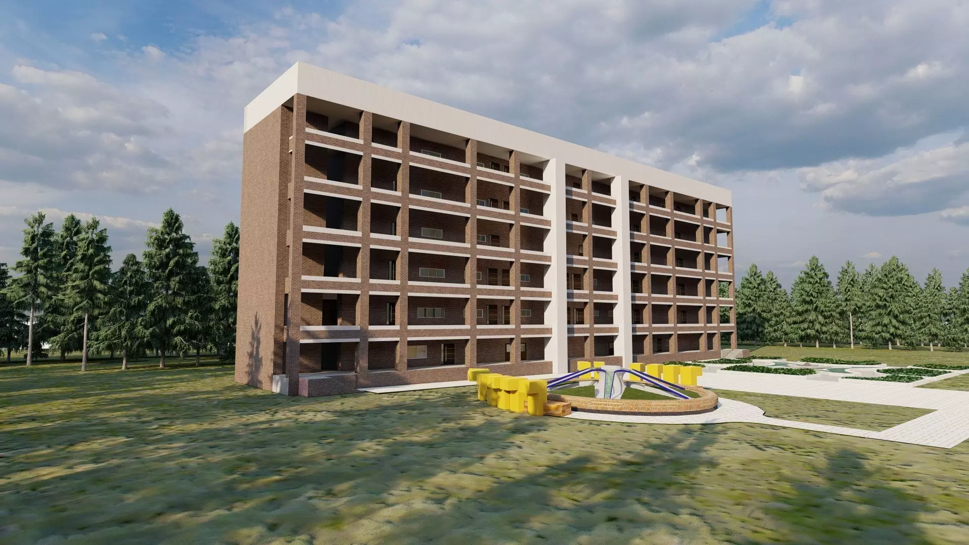 School-University -High School 3D model