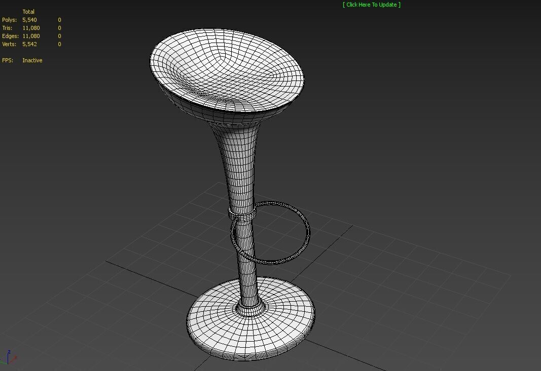 Bar Chair  M01 Low-poly 3D model_6