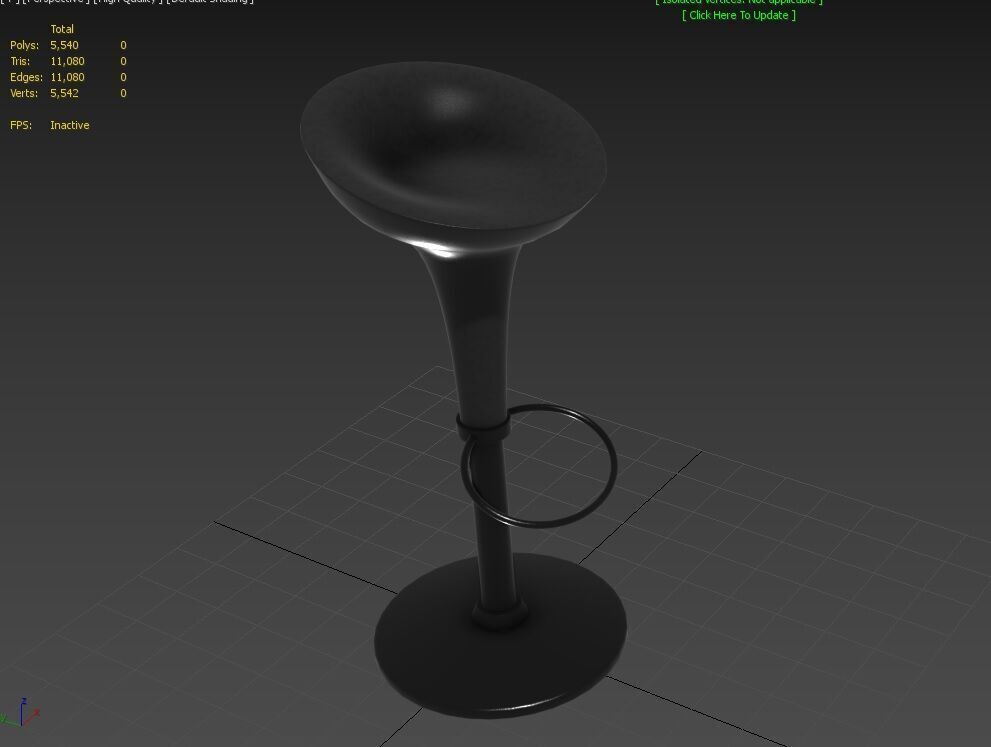 Bar Chair  M01 Low-poly 3D model_2