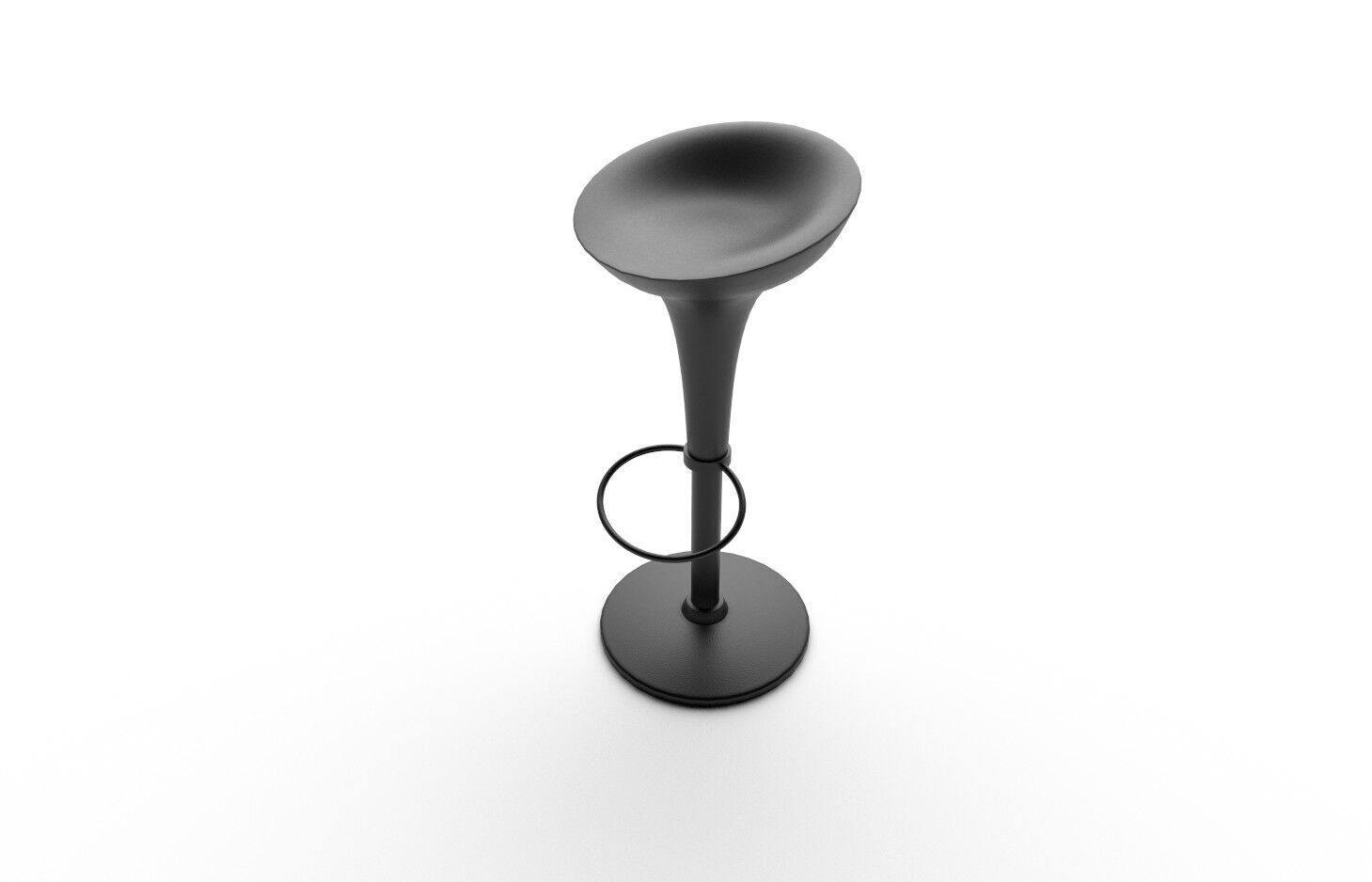 Bar Chair  M01 Low-poly 3D model_3