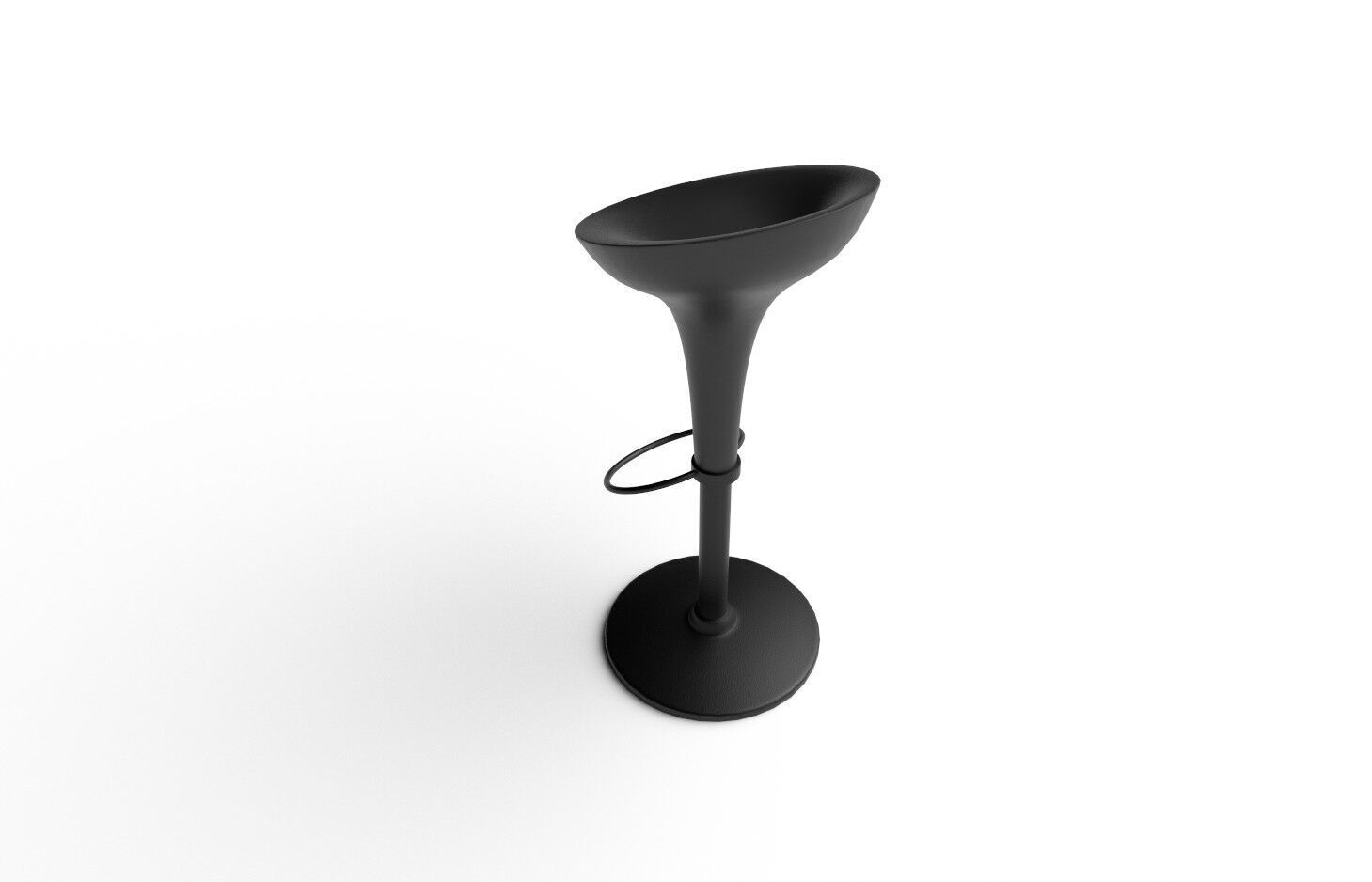 Bar Chair  M01 Low-poly 3D model_4