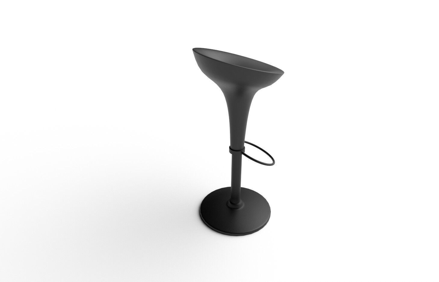 Bar Chair  M01 Low-poly 3D model_5