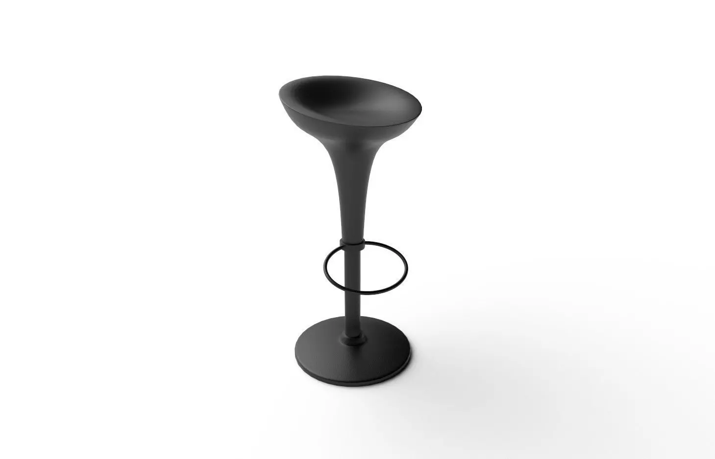 Bar Chair  M01 Low-poly 3D model_0