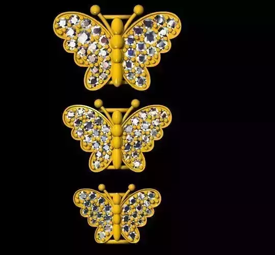 butter fly pendant 3dm file 