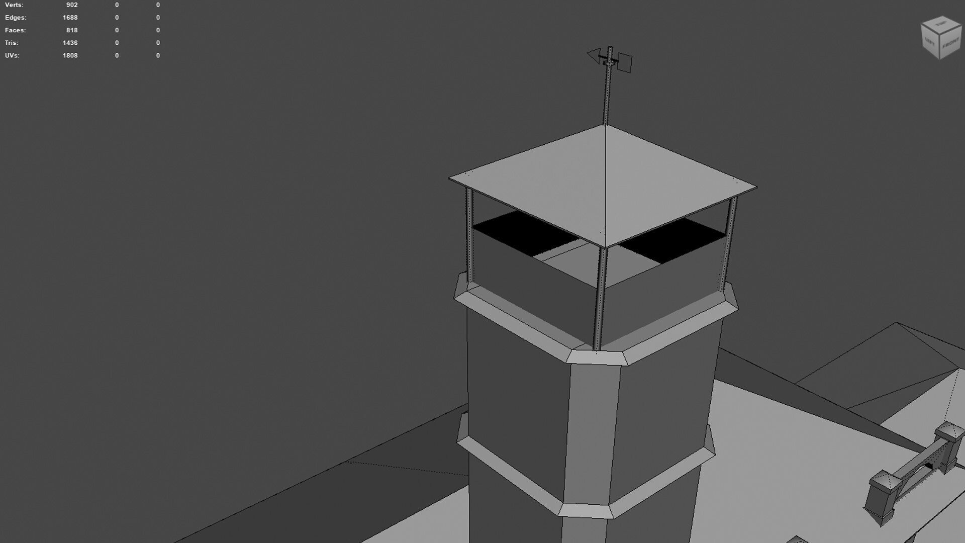 Two in one Fire Station 7971 pol and 818 pol Game Ready Low-poly 3D model_19