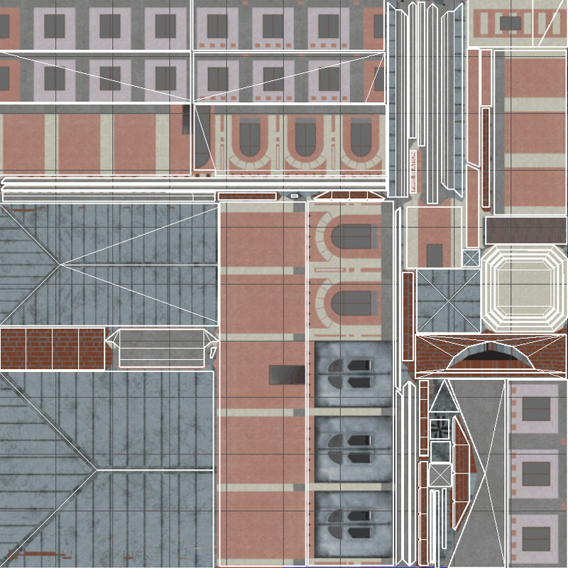 Two in one Fire Station 7971 pol and 818 pol Game Ready Low-poly 3D model_22