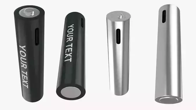 AAA Battery Cell with Type C USB  3D model