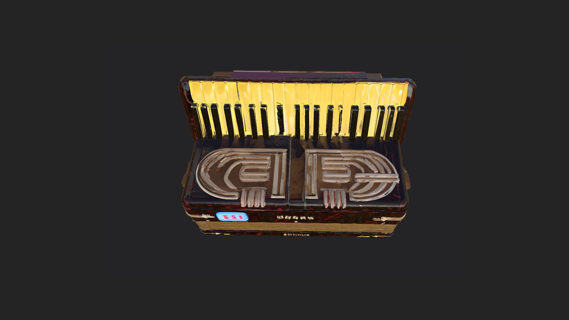 Accordion3D Model 007 Low-poly 3D model_10