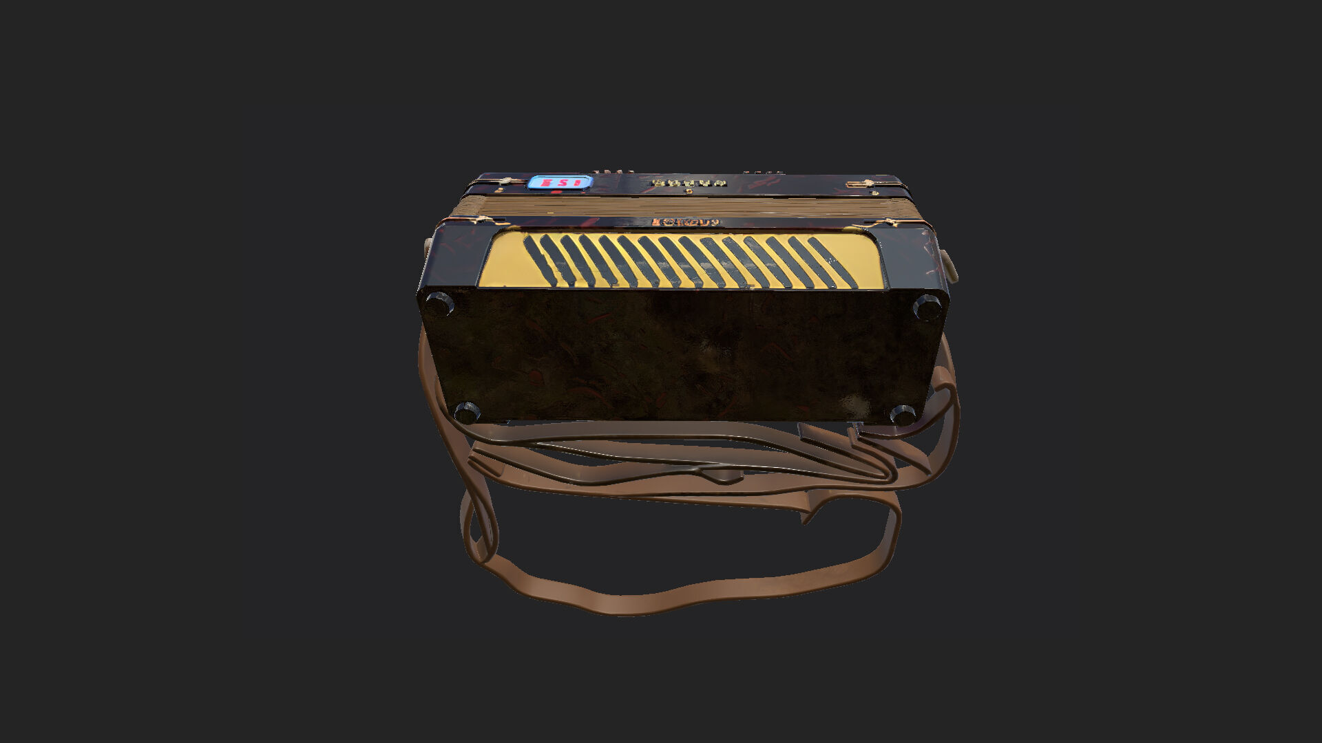 Accordion3D Model 007 Low-poly 3D model_11
