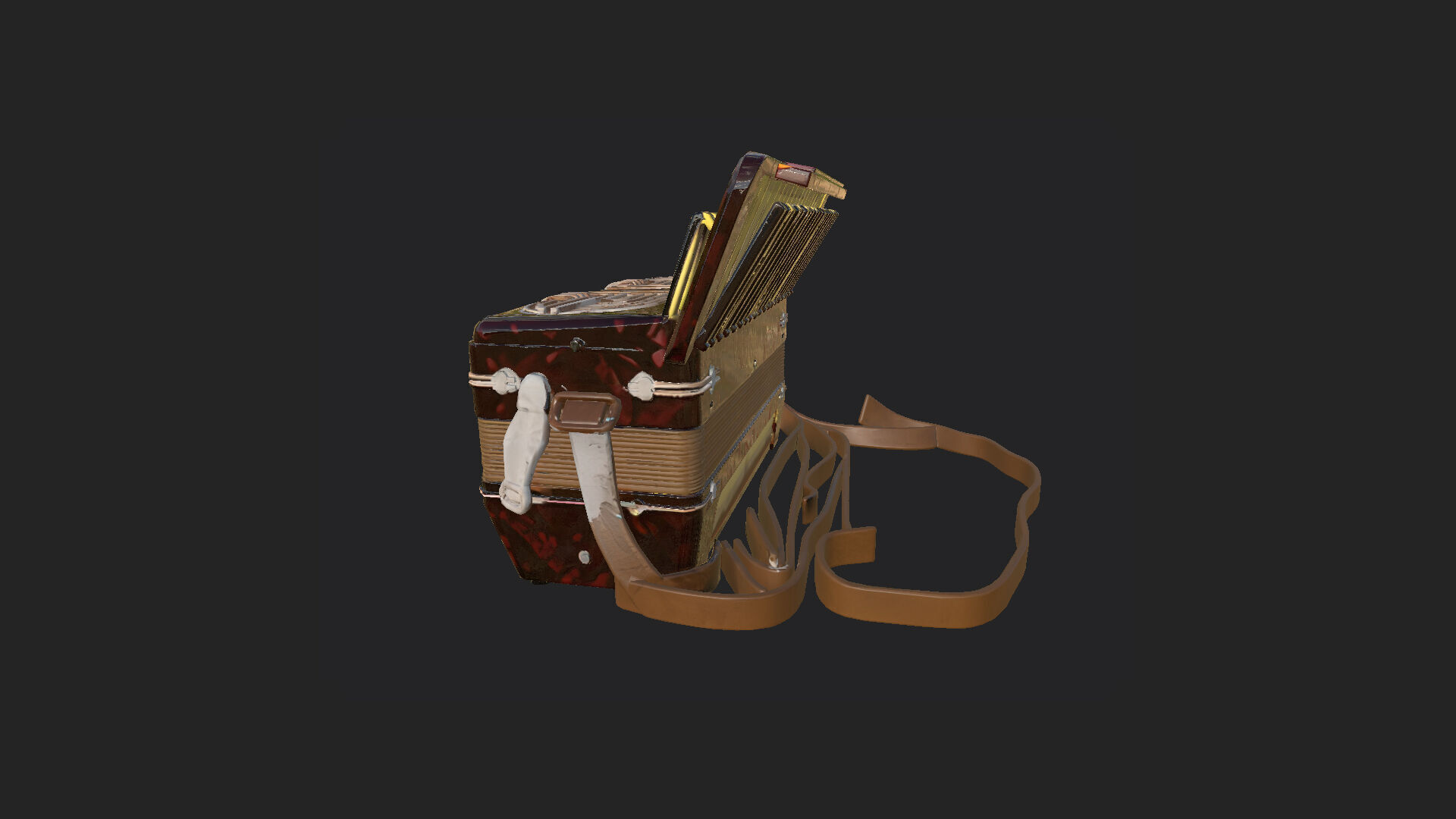 Accordion3D Model 007 Low-poly 3D model_4