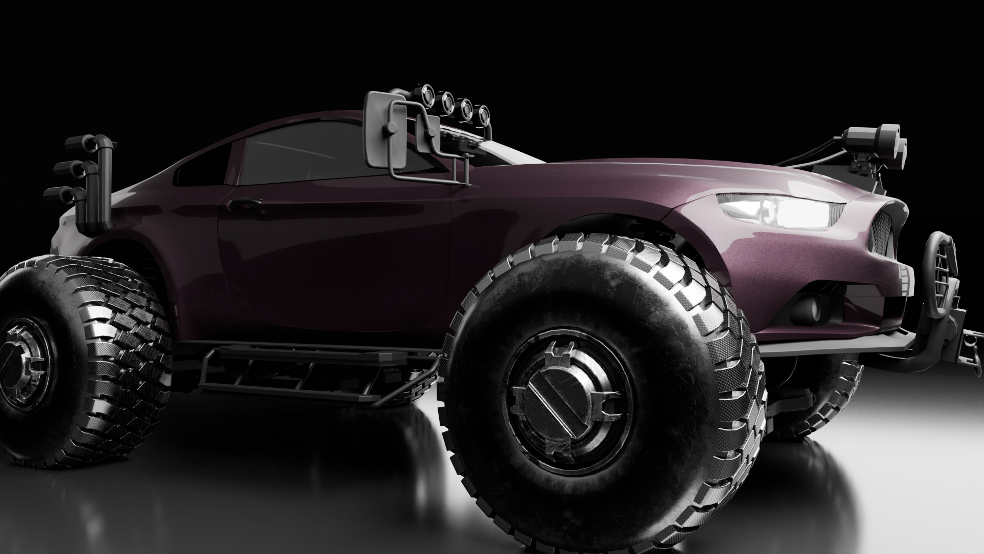 Scifi car 3D model_12