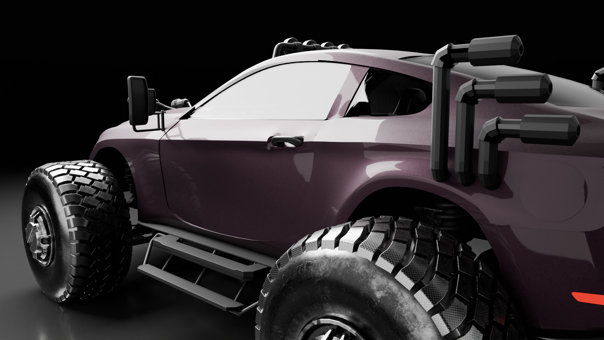 Scifi car 3D model_8