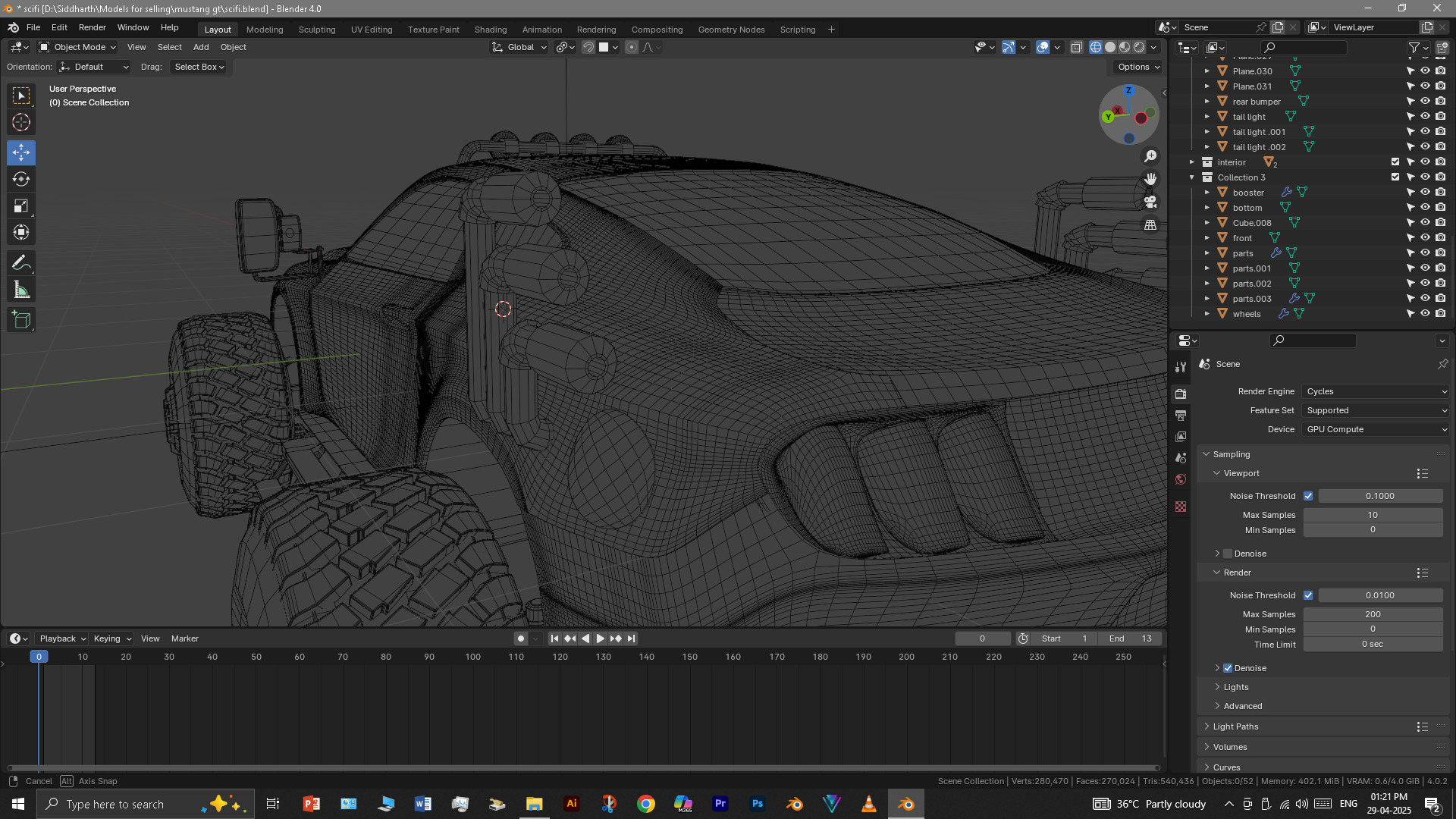 Scifi car 3D model_27