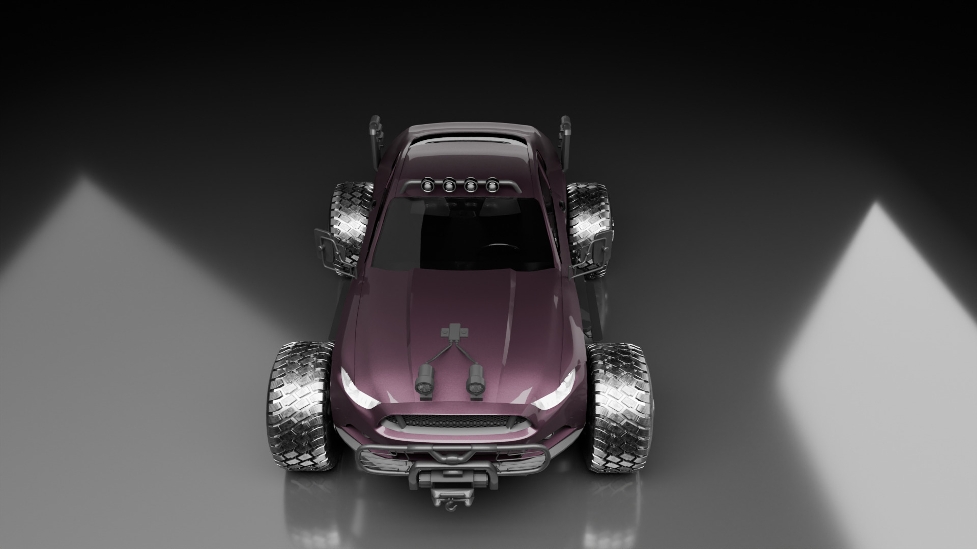Scifi car 3D model_5