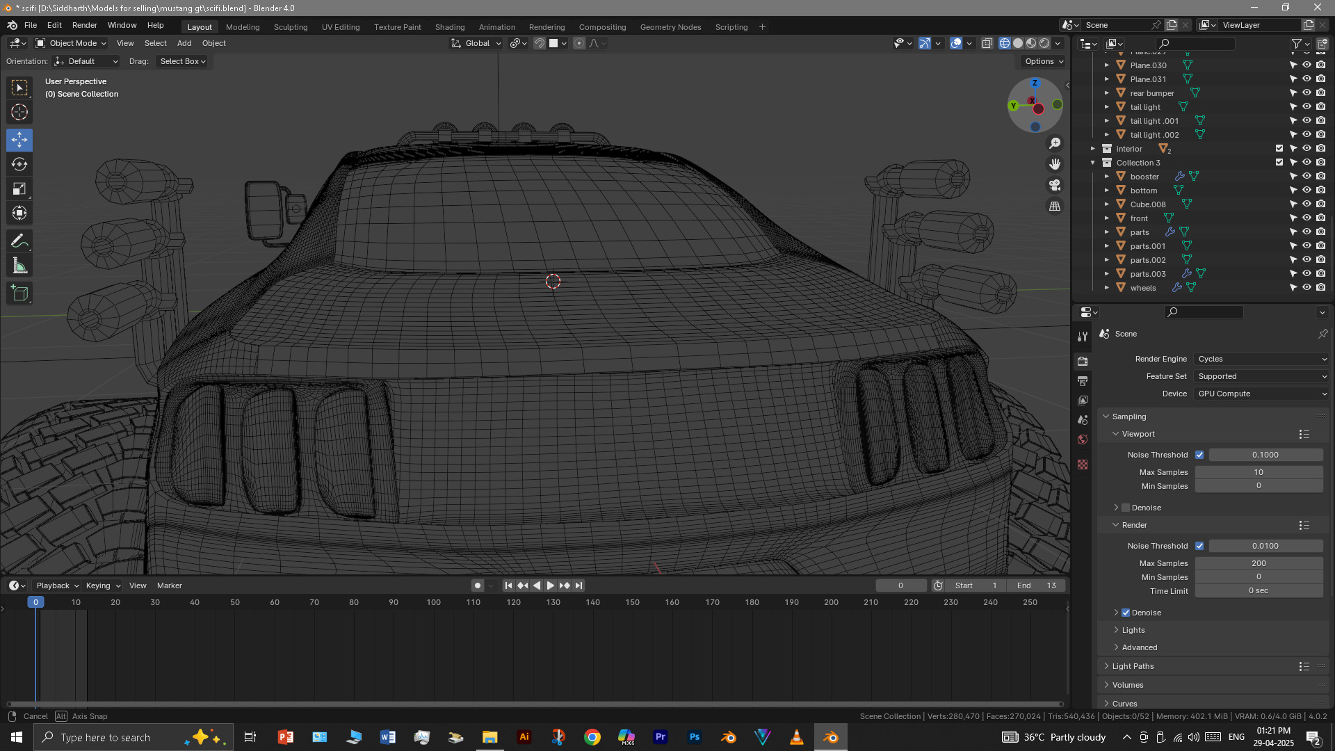 Scifi car 3D model_21