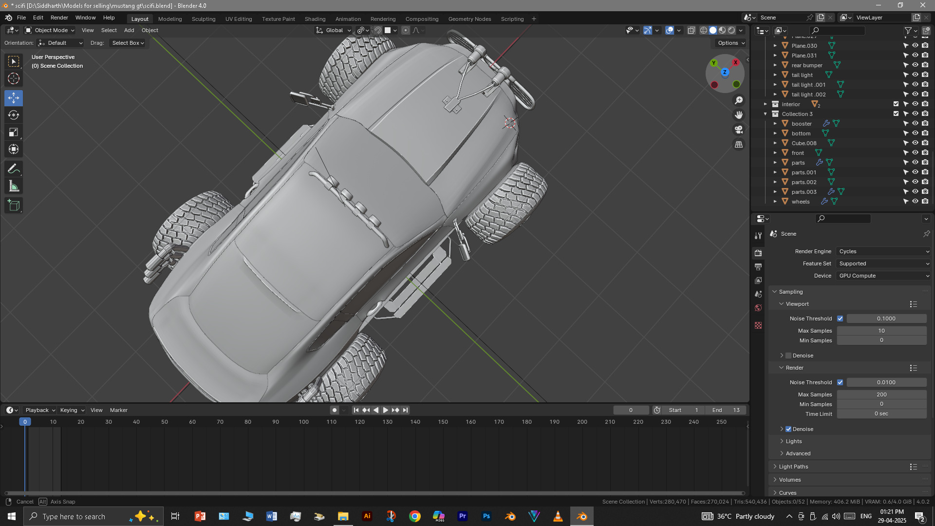 Scifi car 3D model_18