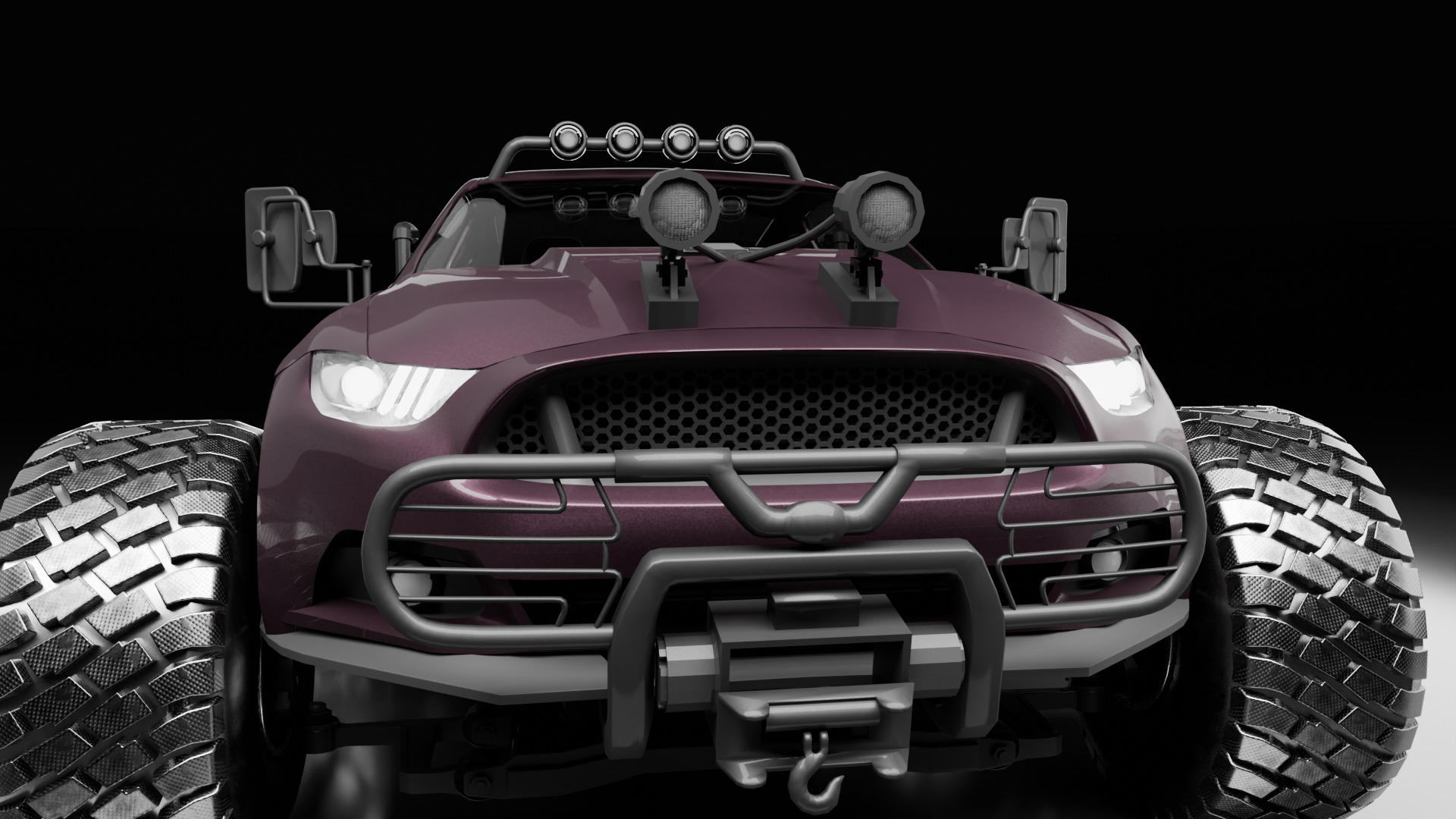 Scifi car 3D model_6