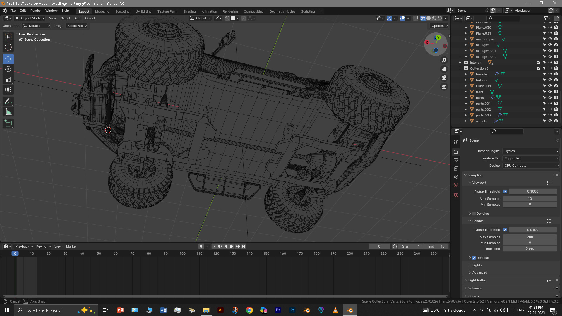 Scifi car 3D model_29