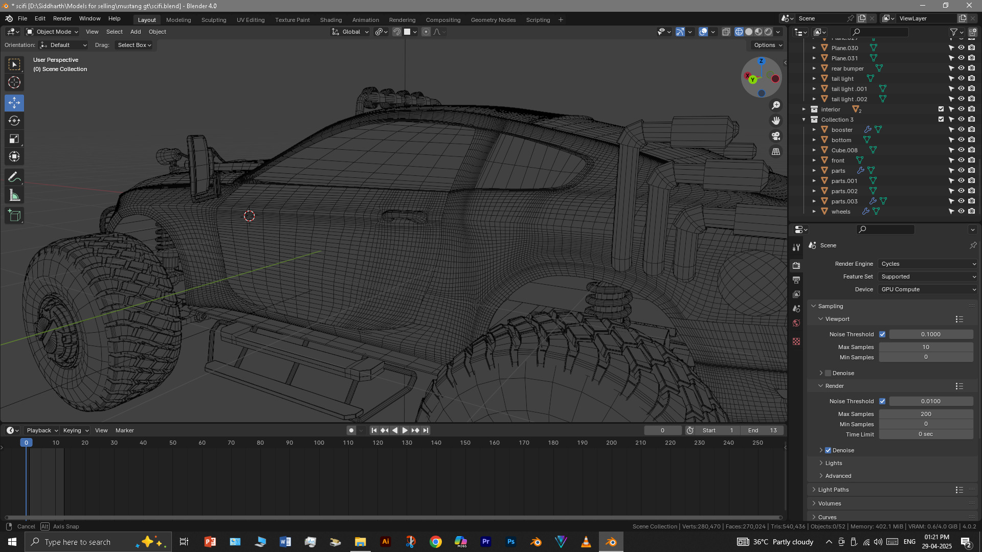 Scifi car 3D model_22