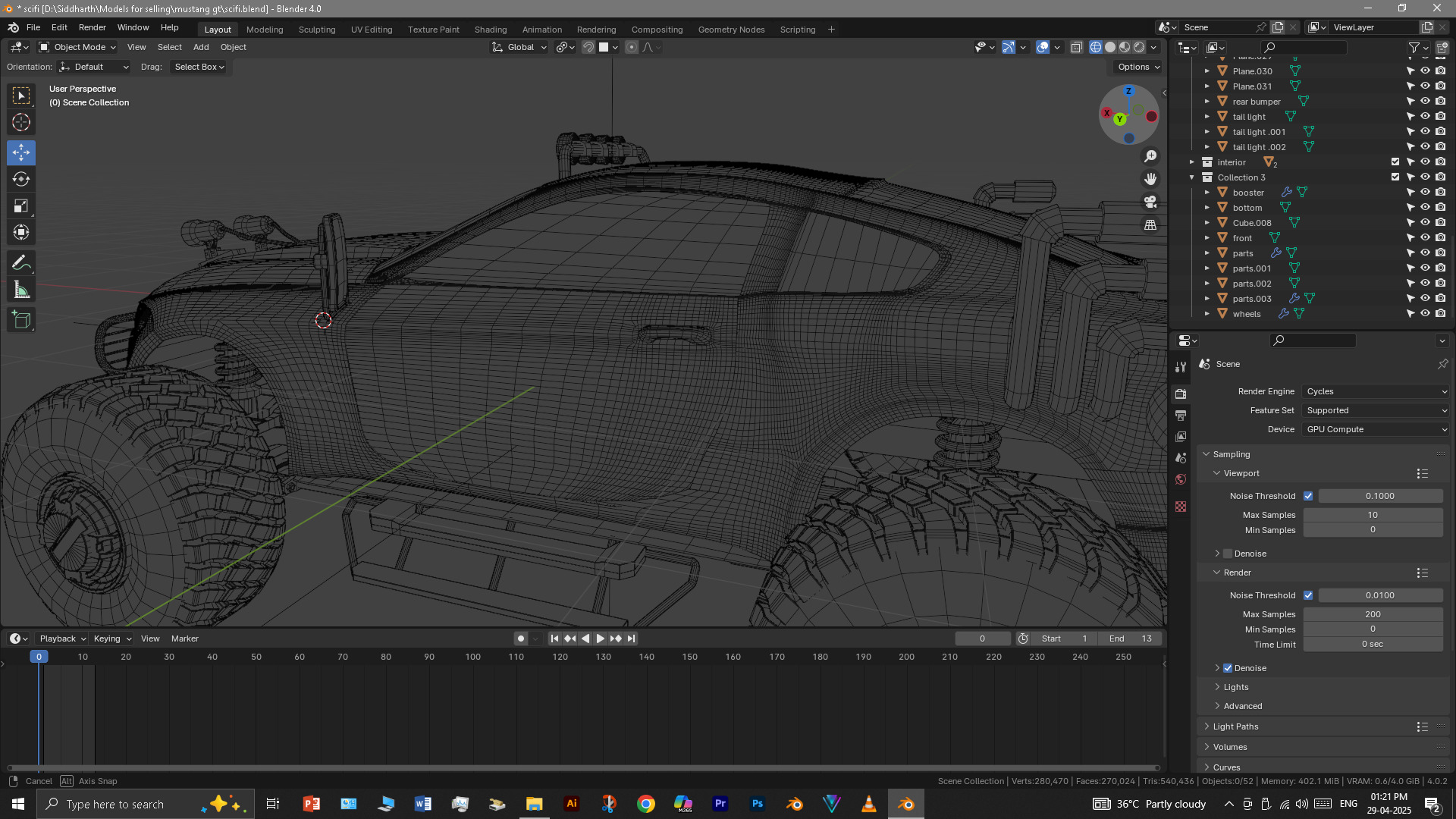 Scifi car 3D model_28