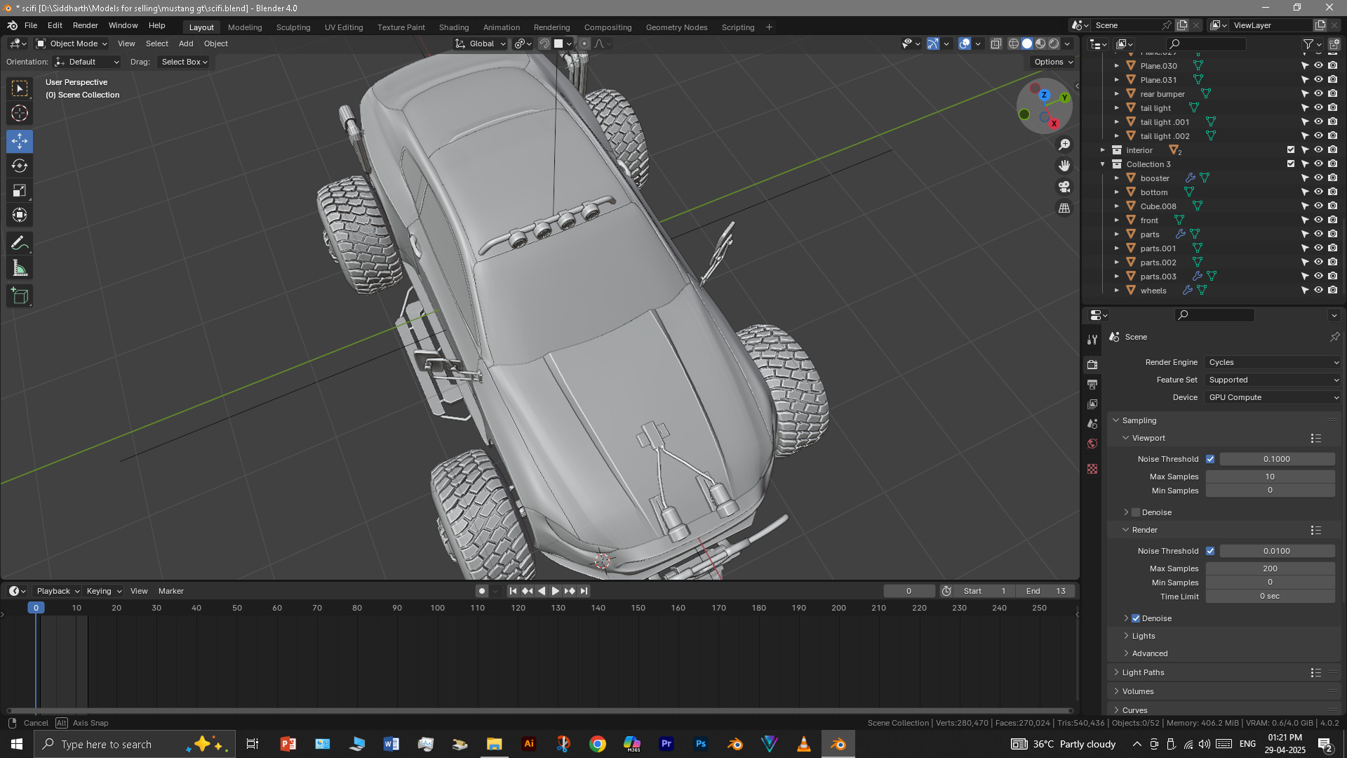 Scifi car 3D model_17