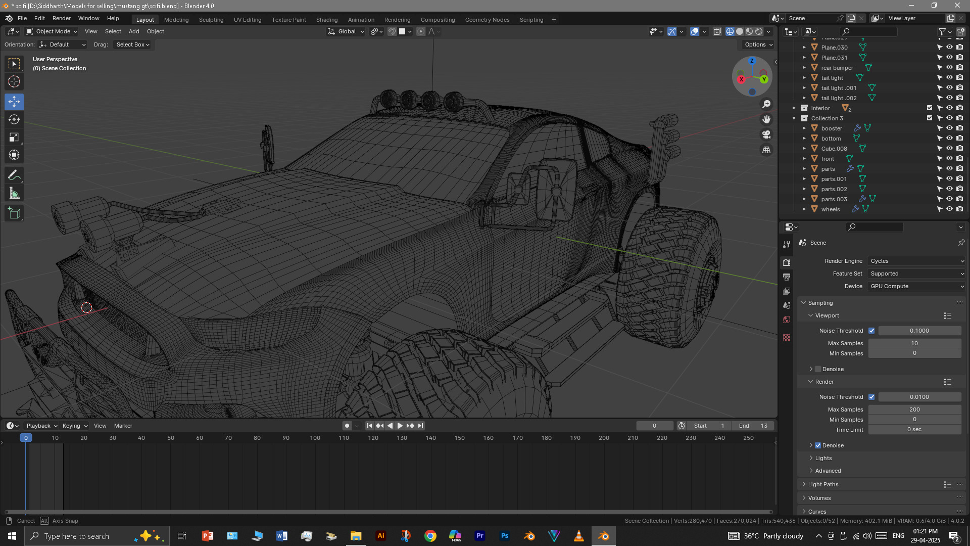 Scifi car 3D model_23