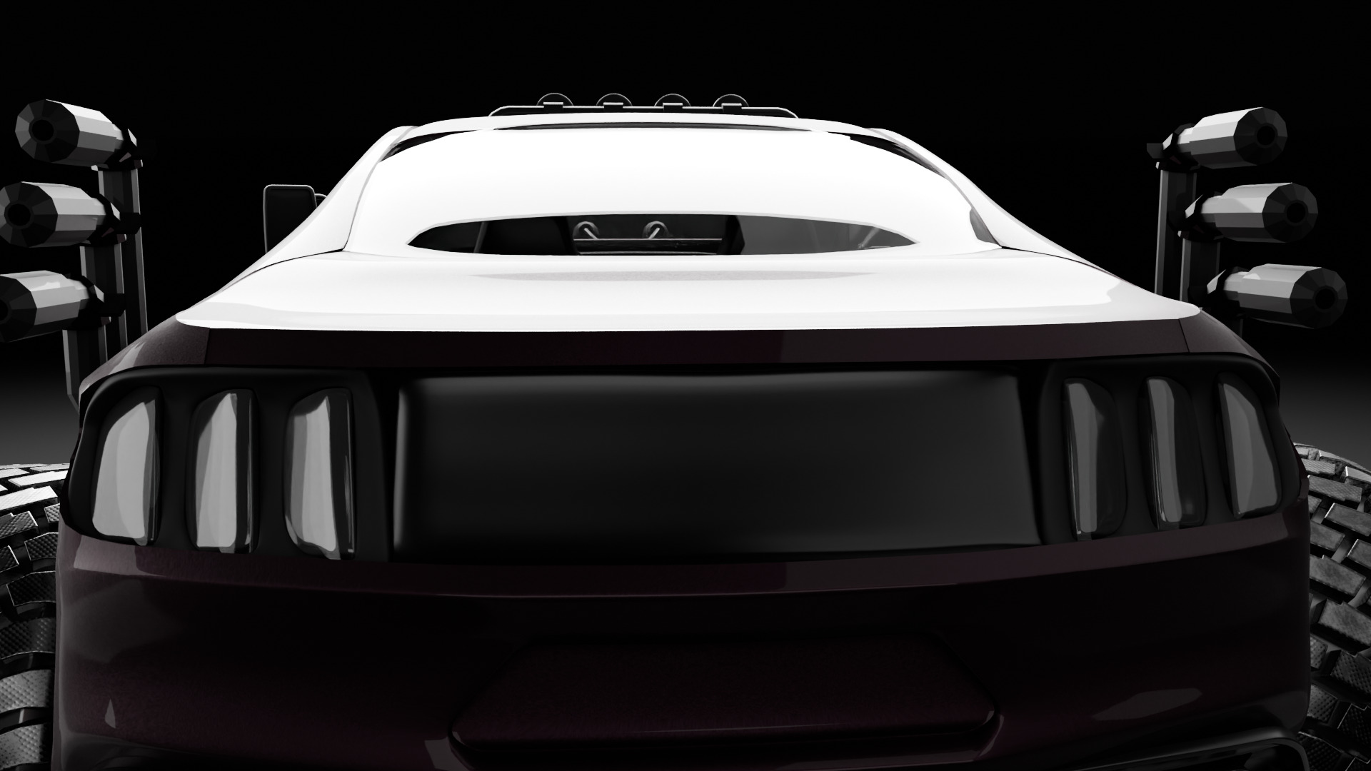 Scifi car 3D model_9