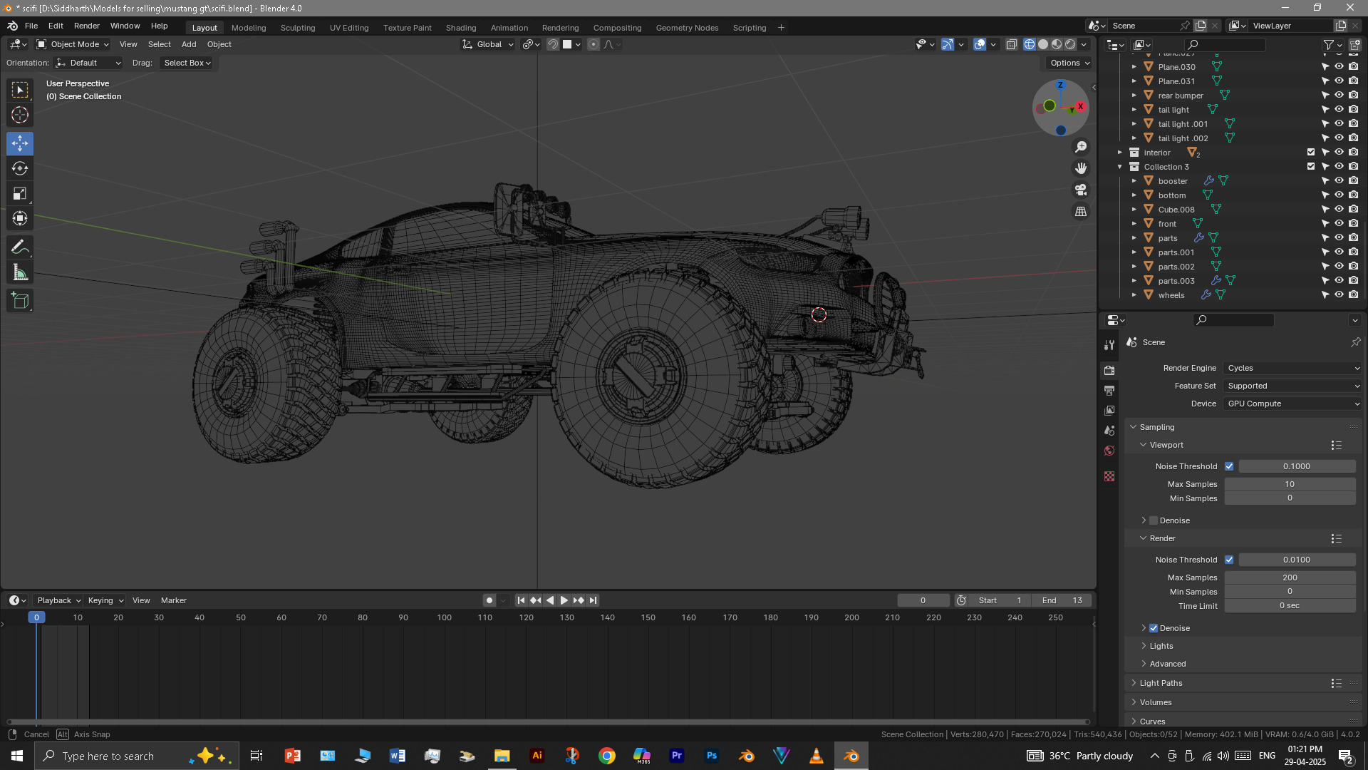 Scifi car 3D model_31