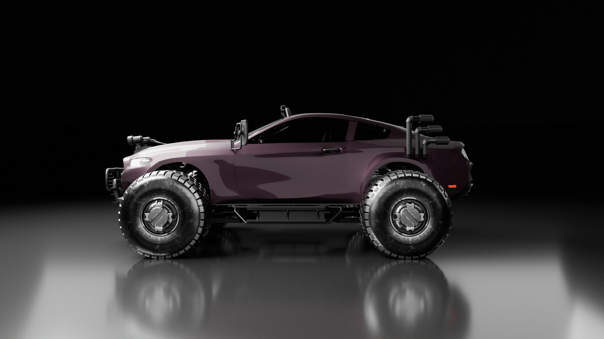 Scifi car 3D model_2