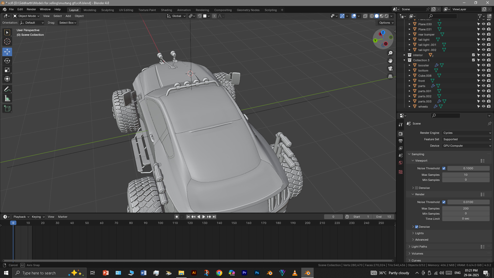 Scifi car 3D model_19