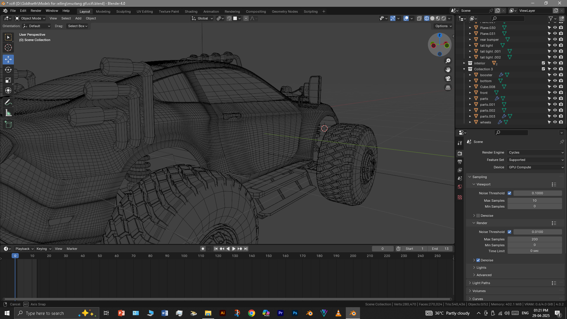Scifi car 3D model_26
