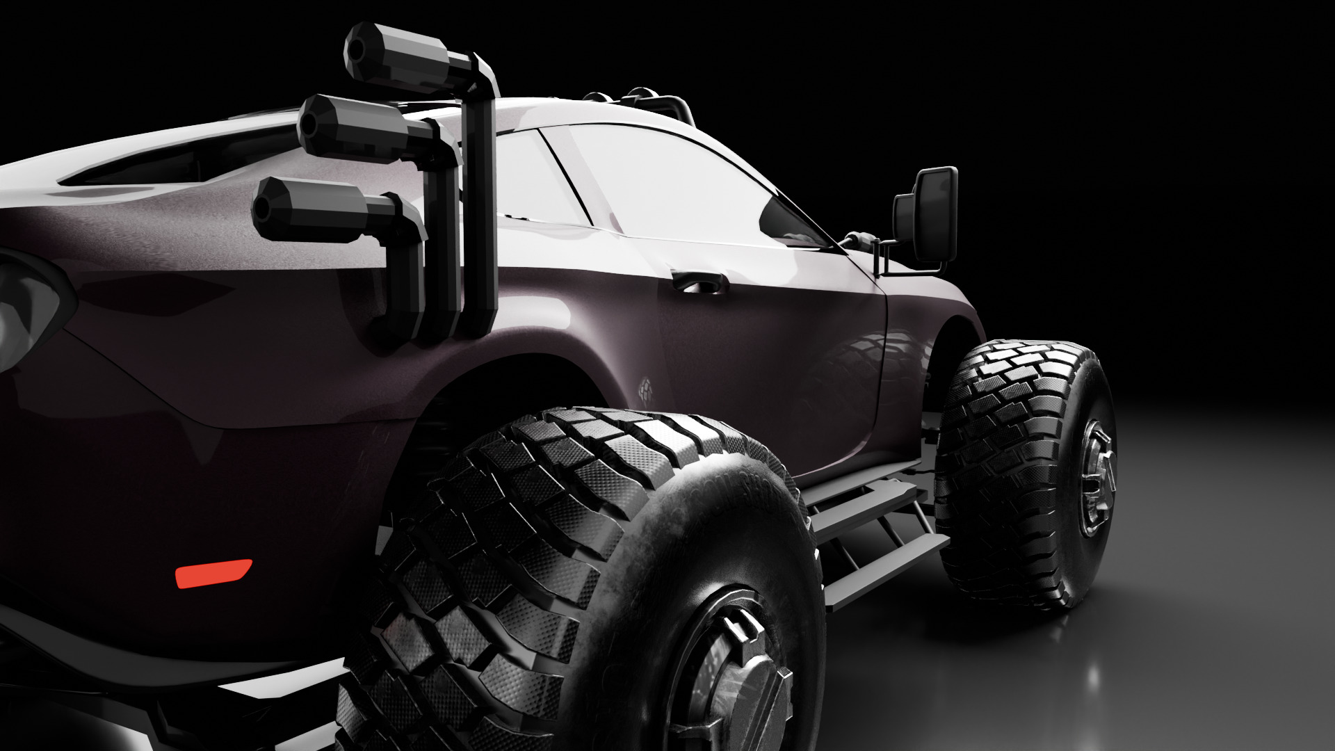 Scifi car 3D model_10