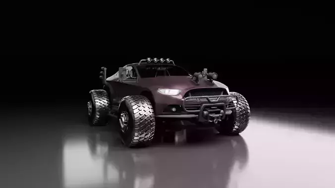 Scifi car 3D model