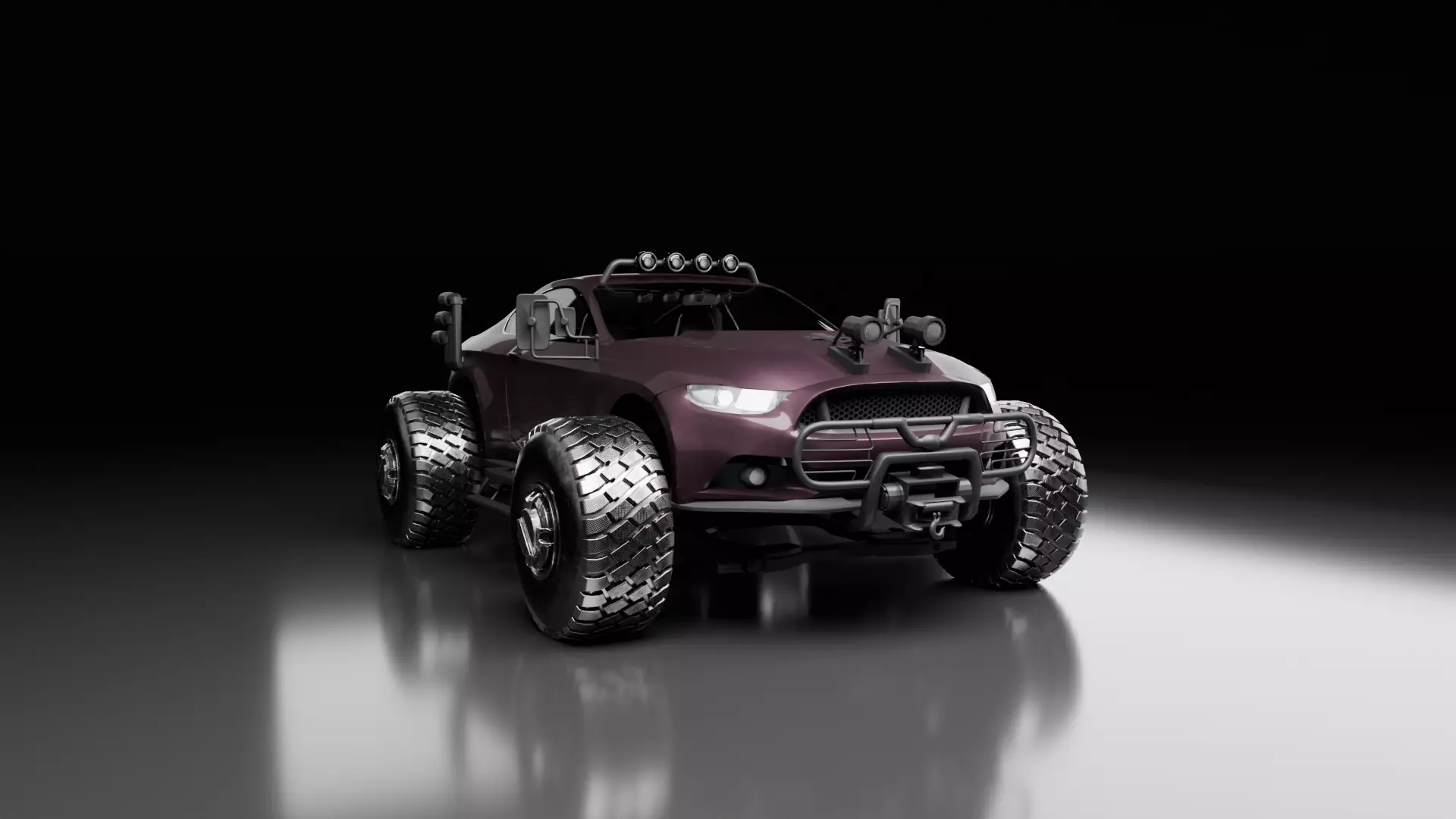 Scifi car 3D model_0