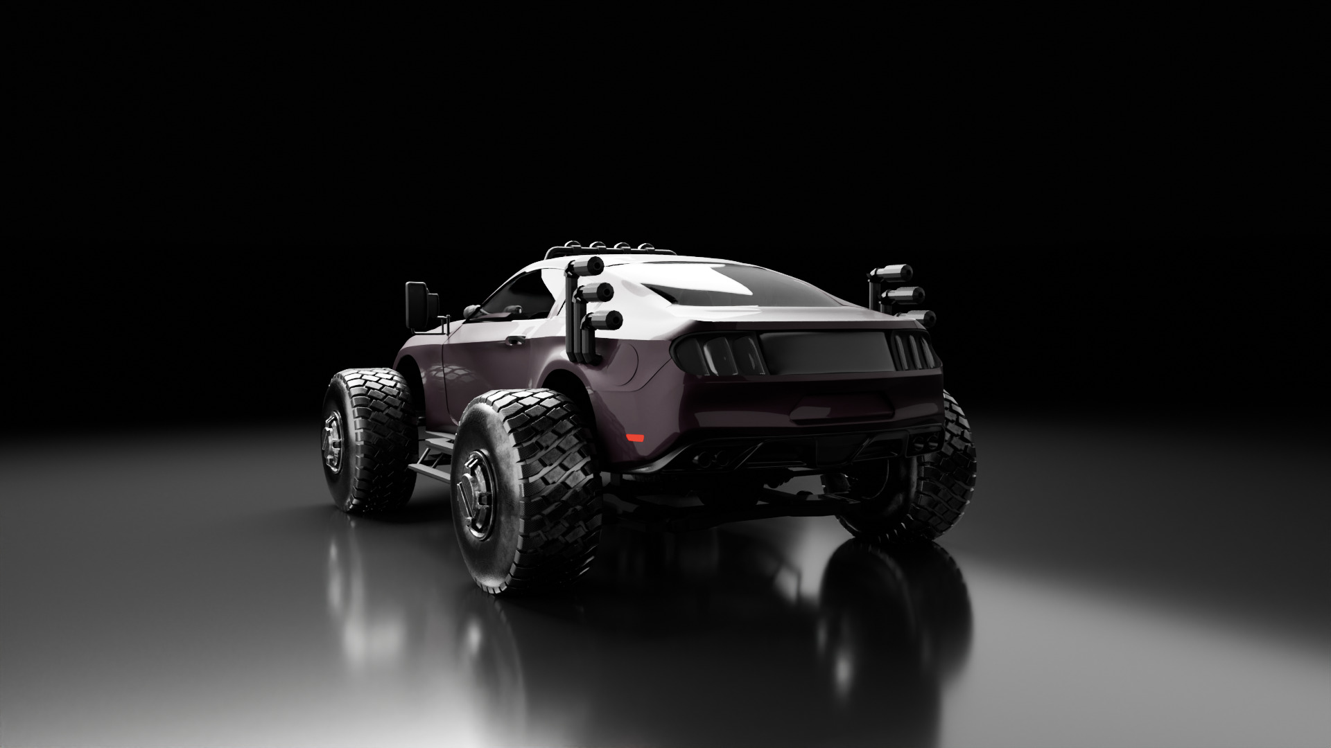 Scifi car 3D model_3