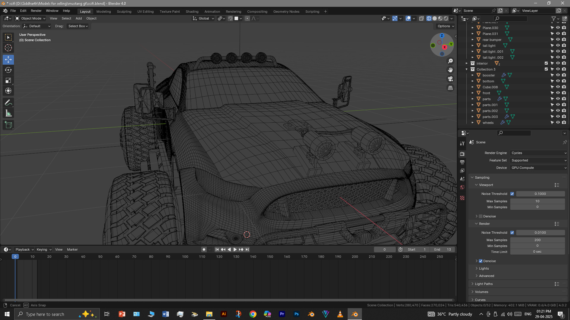 Scifi car 3D model_24