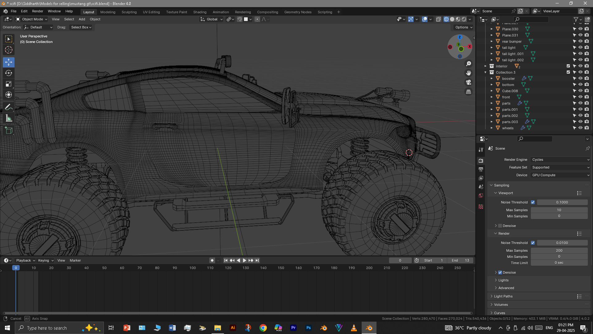 Scifi car 3D model_20