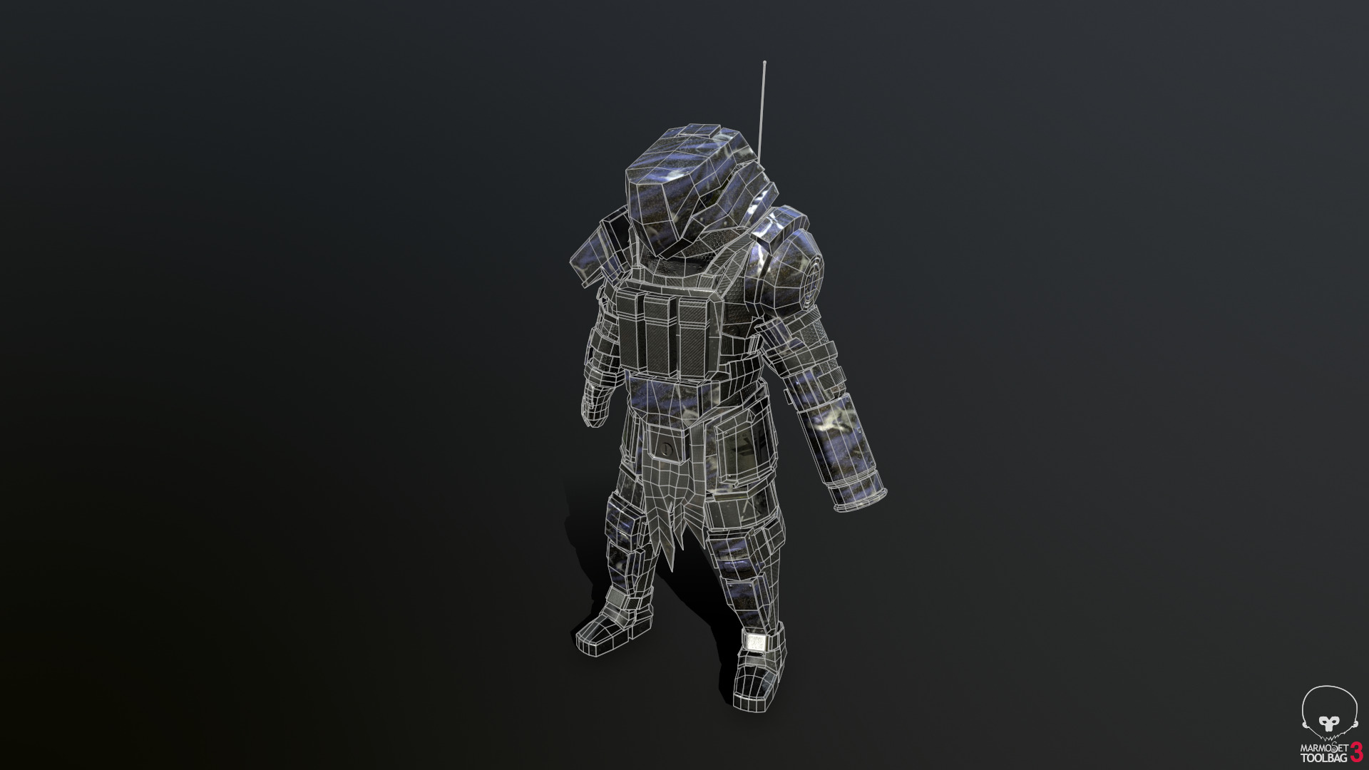 Predator Soldier Low-poly 3D model_2