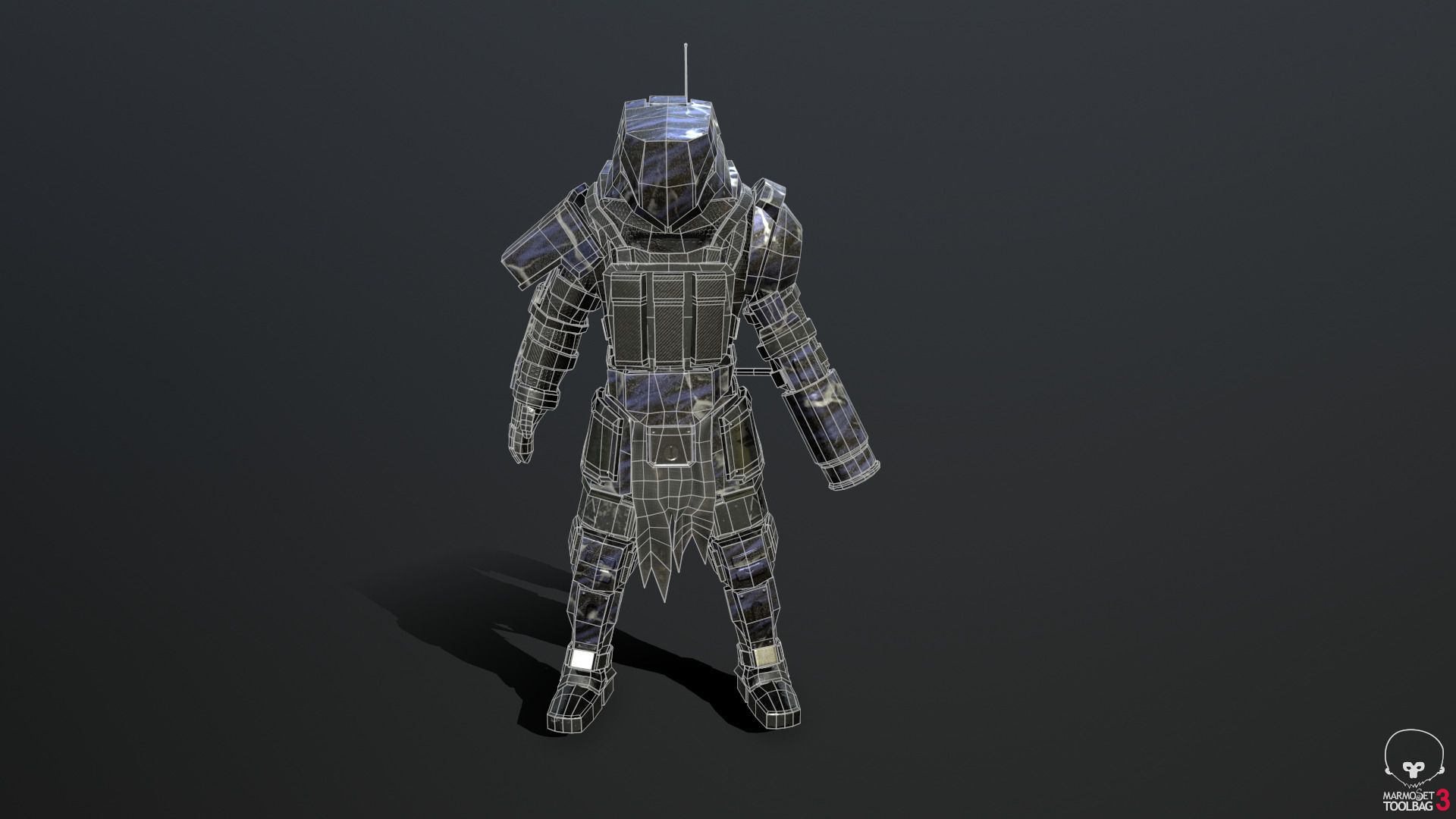 Predator Soldier Low-poly 3D model_7
