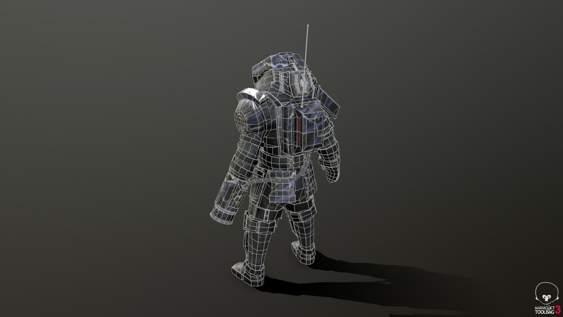 Predator Soldier Low-poly 3D model_4