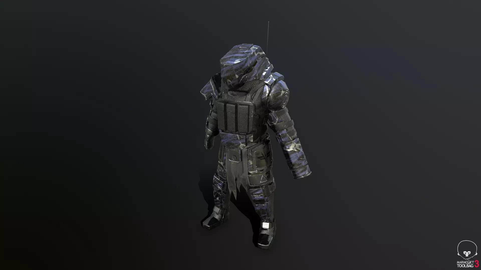 Predator Soldier Low-poly 3D model_0