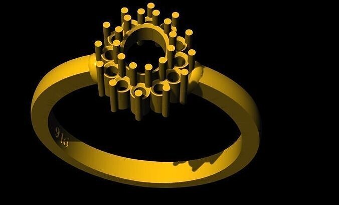 cluster ring 3dm file 3D print model