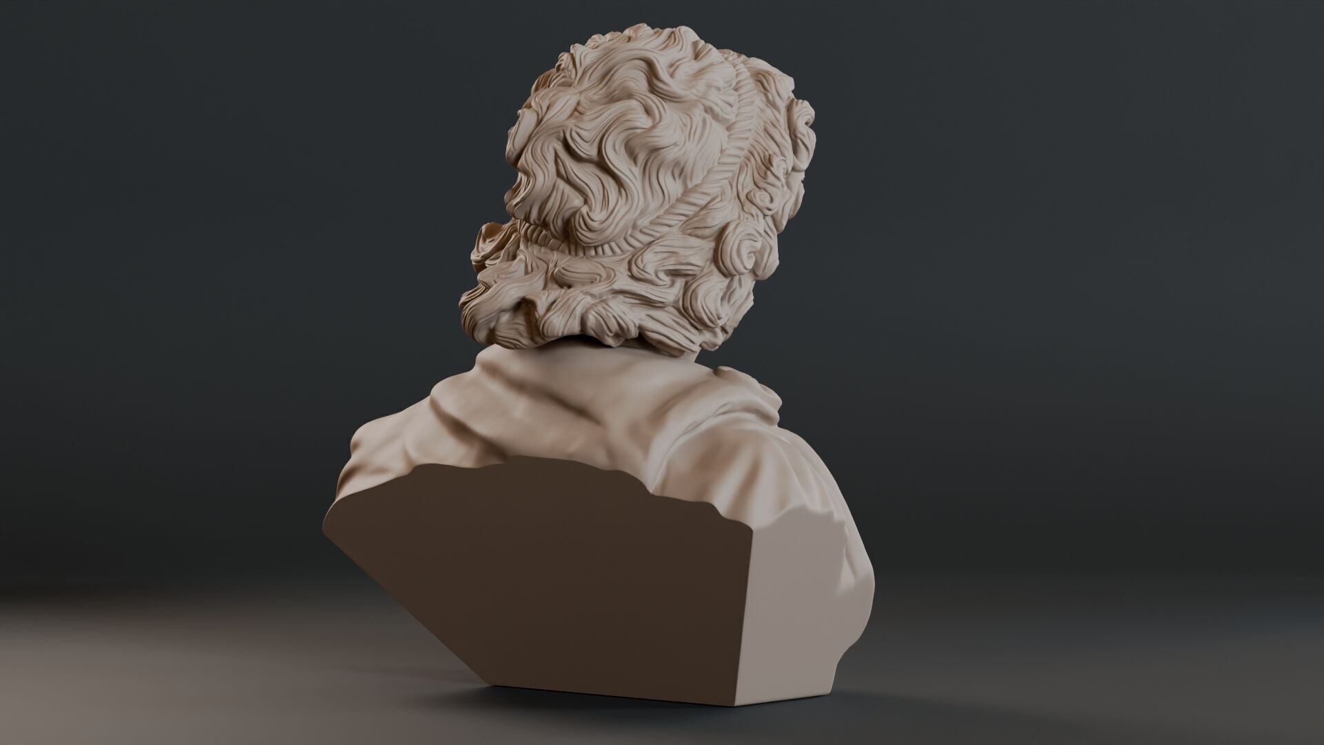Alexander The Great Bust Sculpture 3D print model_6