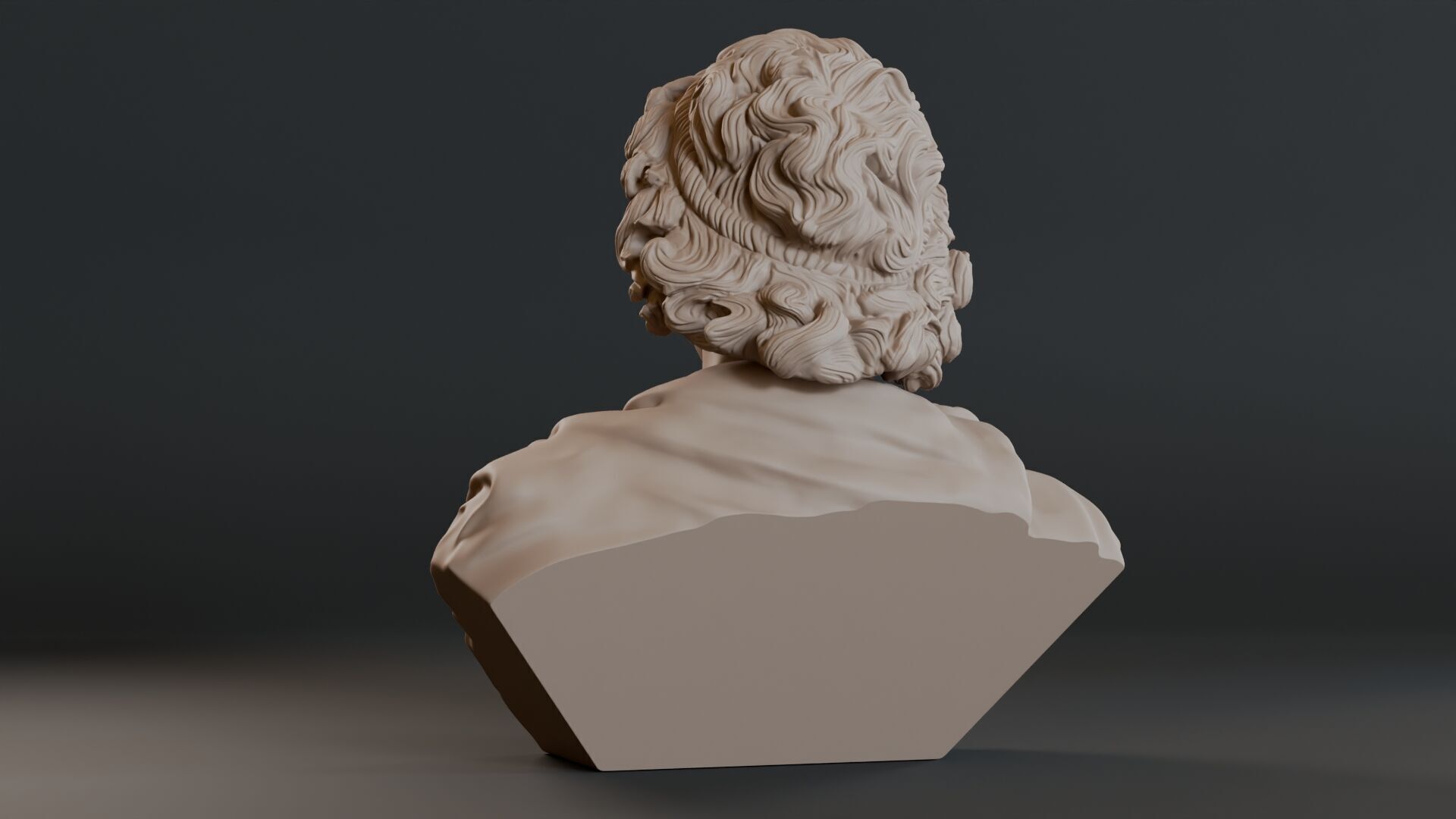Alexander The Great Bust Sculpture 3D print model_8