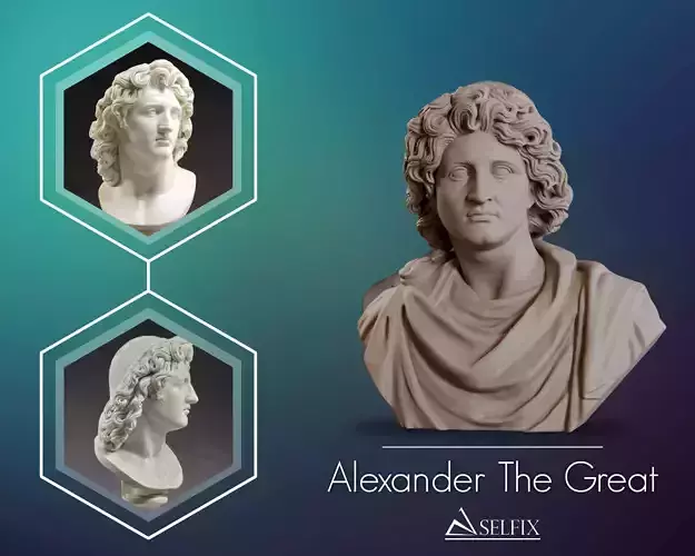 Alexander The Great Bust Sculpture 3D print model